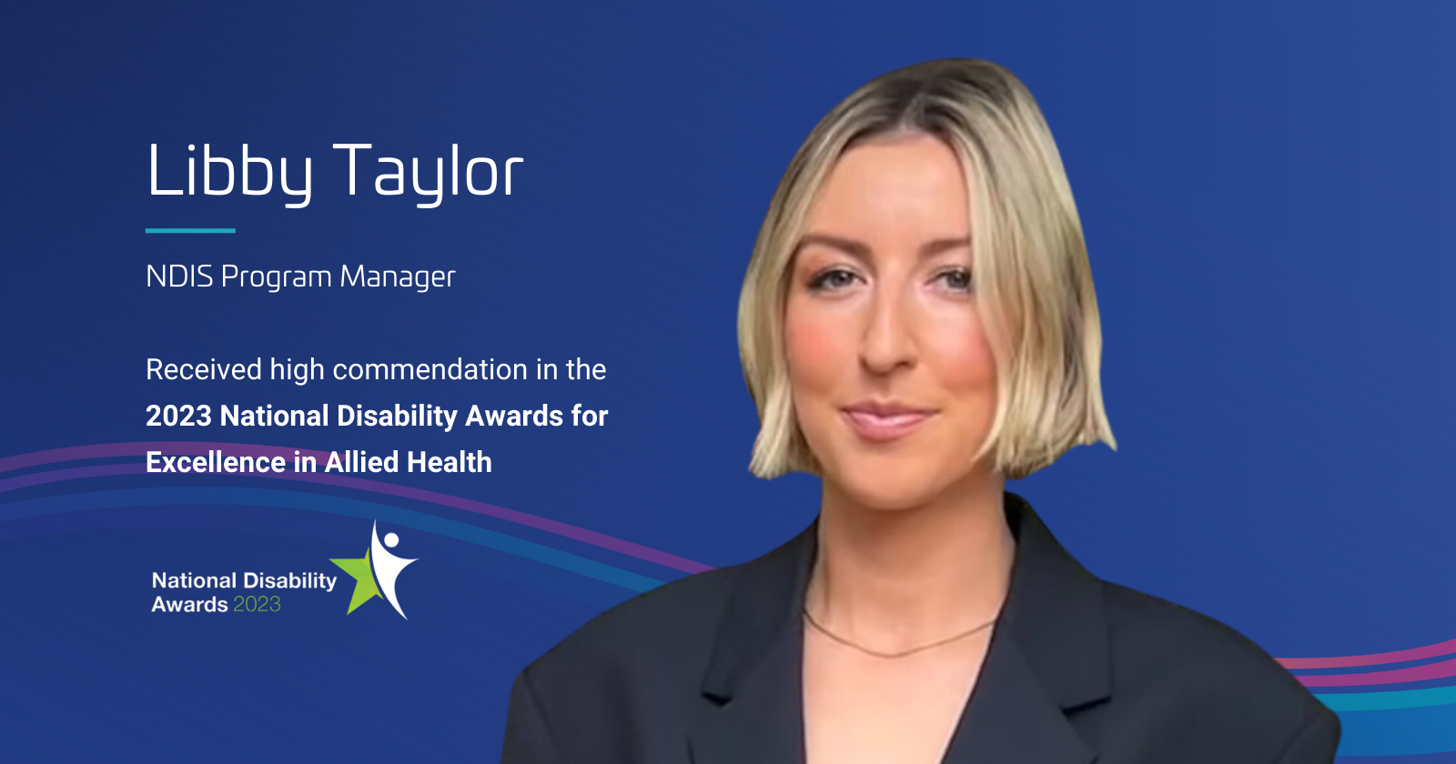 Libby Taylor receives high commendation at the 2023 National Disability Awards for Excellence in Allied Health