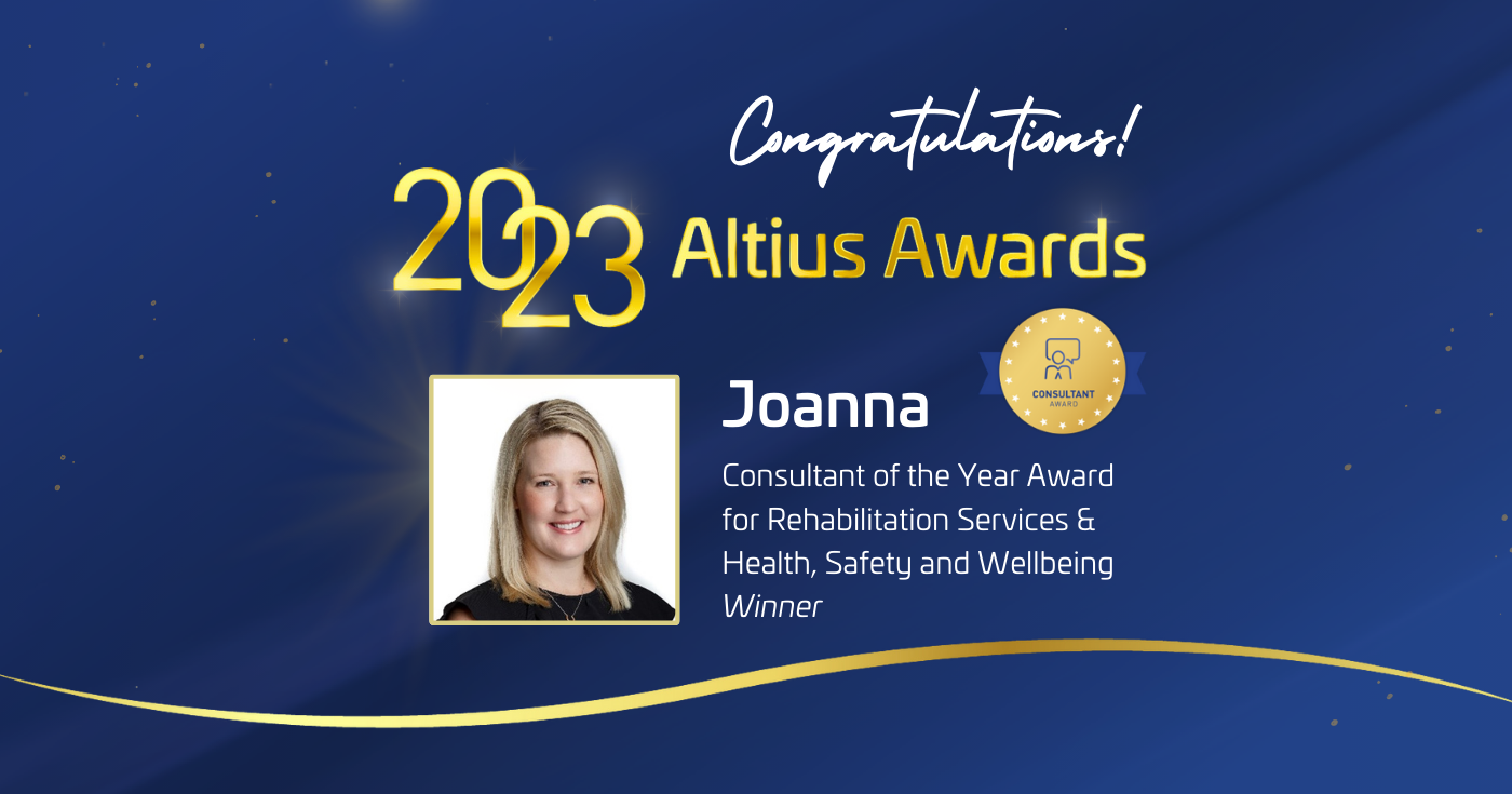 Rehabilitation Services by Altius Consultant of the Year Award 2023   Joanna