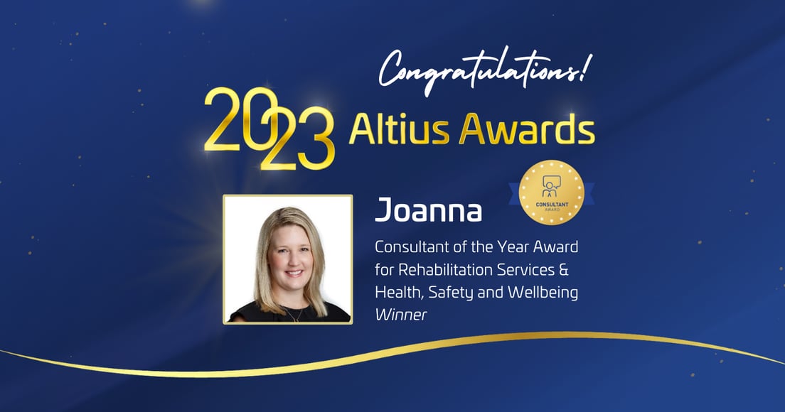 Rehabilitation Services by Altius Consultant of the Year Award 2023: Joanna from Rehabilitation Services by Altius