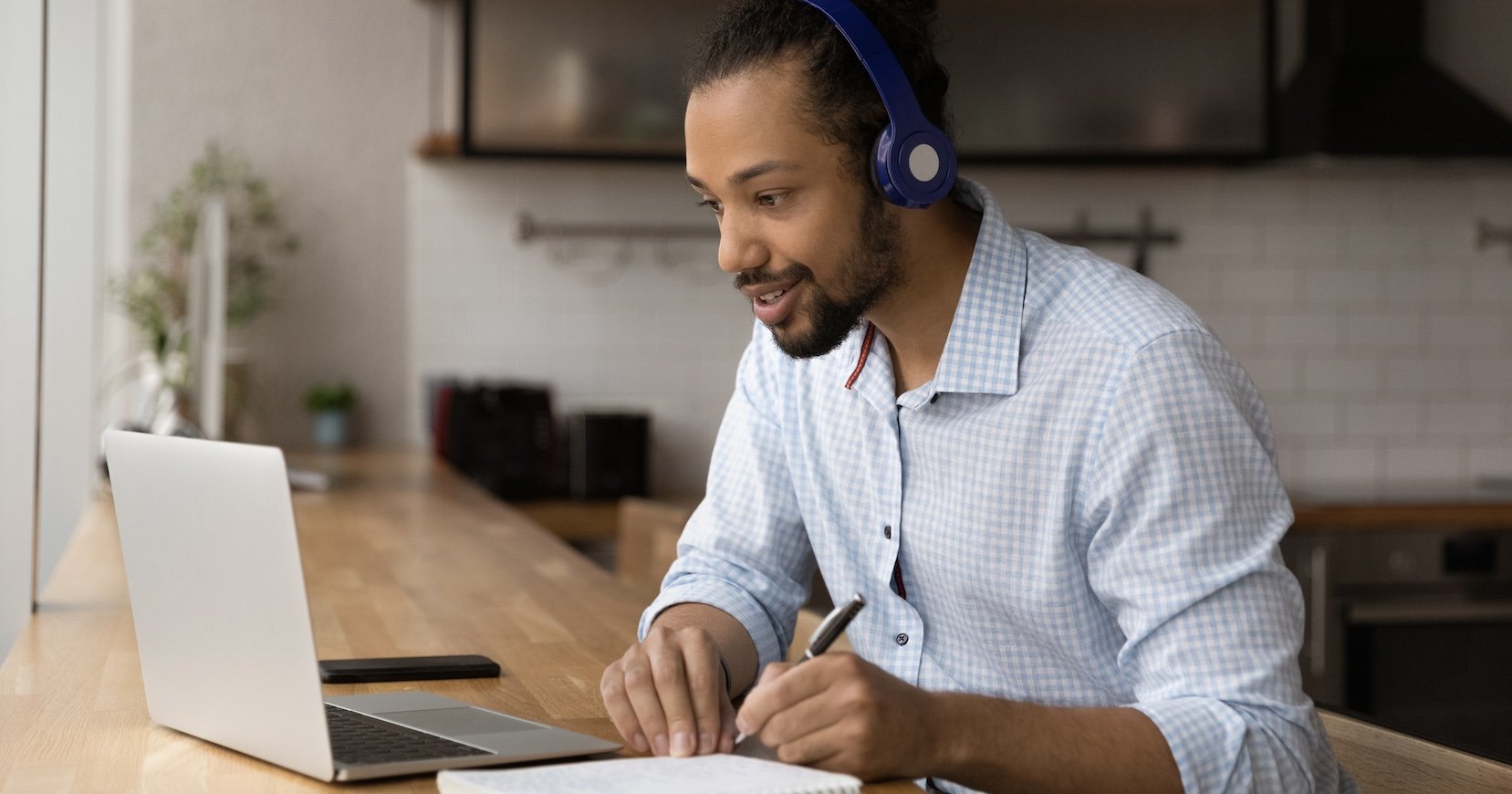 man taking a pre screening test before being hired for a new role